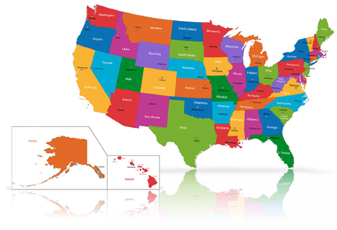 SR22 Insurance State Guide US Map