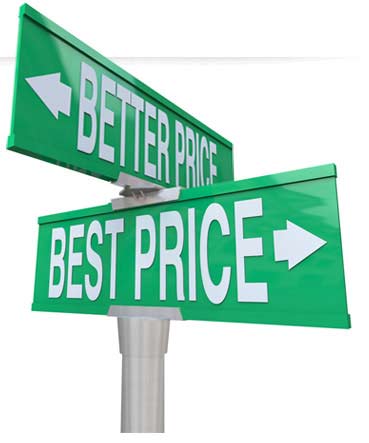 Better Price, Best Price street sign